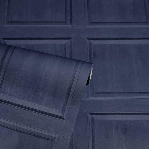 Navy blue washed - blue, wood