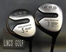 Set of 2 Royal Collection Super CV BBD 14°  3 & 19° 5 Woods R/S Graphite Shafts