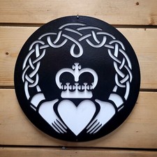 Large 3D Irish Claddagh Sacred