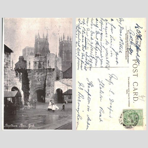 Vintage postcard bootham bar - postcard,