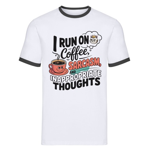 Funny sarcastic coffee cat - funny,