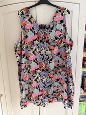 Next Linen Black Floral Shift