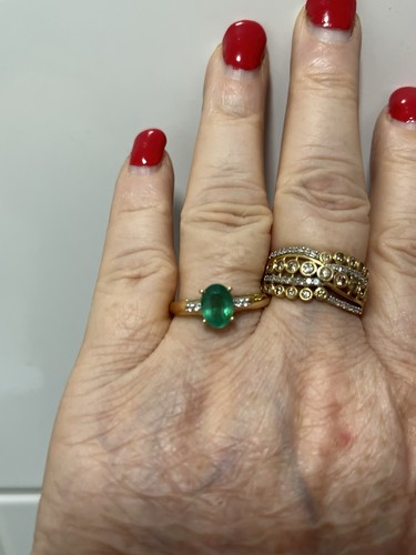 Zambian emerald white zircon - emerald, &