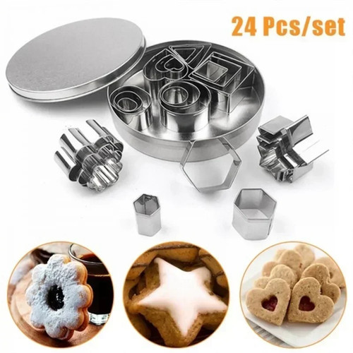 Mini cookie cutter - cookie, 24pcs