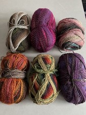 6 Balls 540g Glittery Sparkly Acrylic Yarn Christmas 