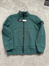 Stone Island Junior Full Zip Jumper - Verde Bottiglia green - Age 8 - New