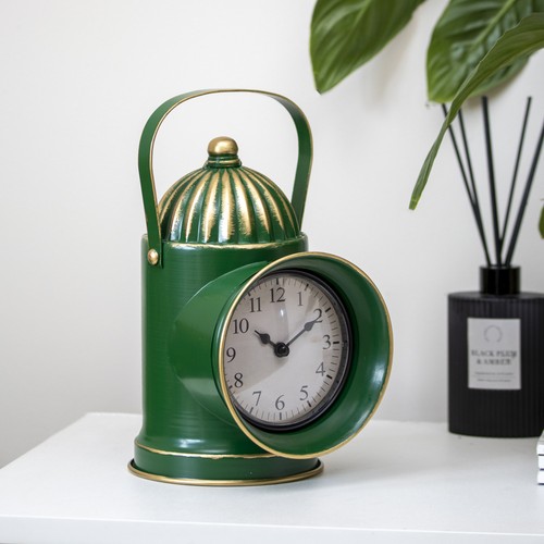 Green railway lamp - lamp, mantel