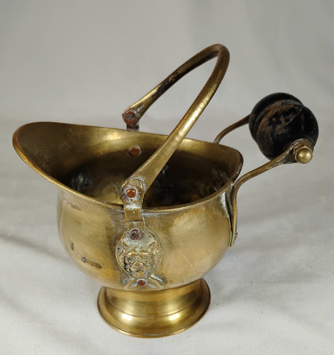 Vintage brass coal bucket - vintage,