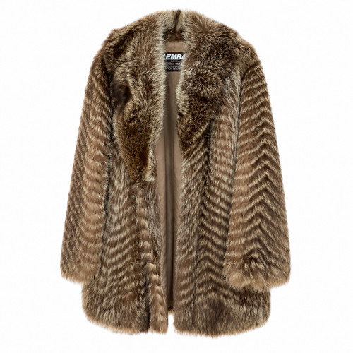 Emba raccoon real fur coat - raccoon,