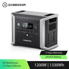 Dabbsson 1330Wh 1200W DBS1300 Portable Power Station Solar Generator LiFePO4