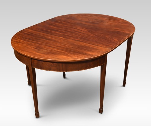 Mahogany end dining table - d-end, |