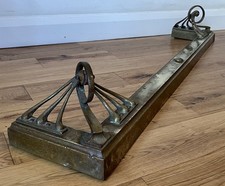 Antique Vintage Art Deco Arts & Crafts Brass  Fire Hearth Fender Guard 120 cm 
