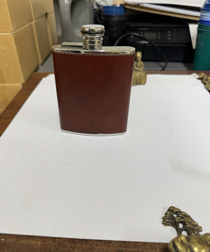 Vintage hip flask brown - vintage,