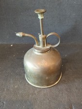 SMALL VINTAGE HANDHELD BRASS PUMP ACTION MIST PLANT SPRAYER