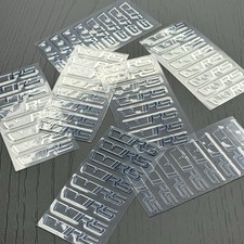 Skoda VRS Interior METAL Sticker Decals Emblems x 8 Small Premium Custom Accent