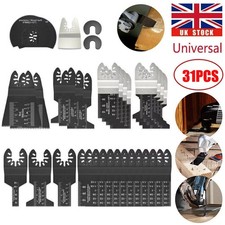 31PCS Oscillating Multi Tool Saw Blades Wood Plastic Aluminum Cutter UK