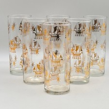 Highball Glasses Vintage Gold