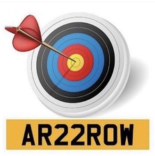 Cherished Number plate arrow