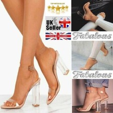 Womens Block Perspex High Heel