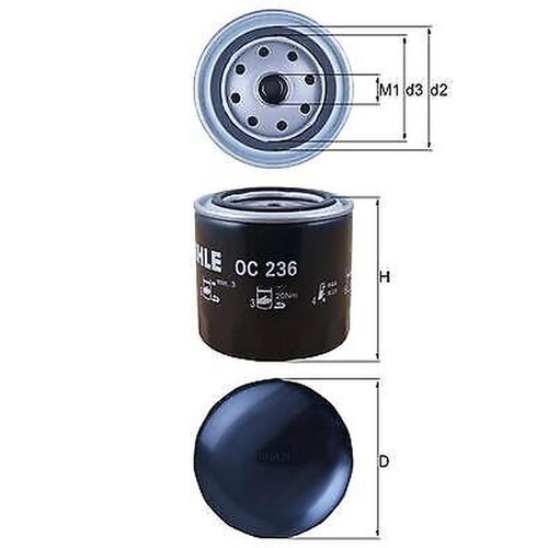 Knecht 236 oil filter - oc, for