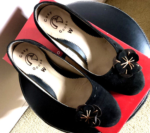 Cosy goose womens black suede - black,