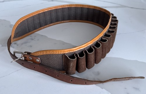 Leather shot gun cartridge - leather,