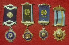 R.A.O.B. 4 x Buffalo Breast Jewels including Midland Junction Lodge #4 GLE