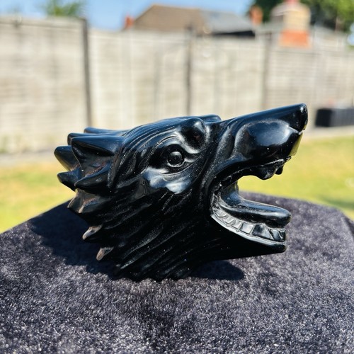 Black obsidian crystal - obsidian,