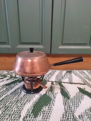 Spring copper fondue set - spring,