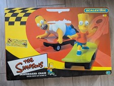  The Simpsons Scalextric Micro Slot Skateboard Chase Homer and Bart Racing Set