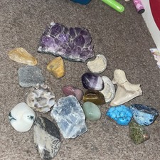Variety Of Rocks Precious Stones & Gems ~ shark tooth amethyst as photos 