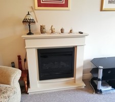 Electric fireplace and surround