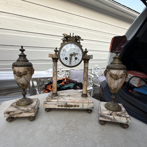 Antique french marble portico - french,
