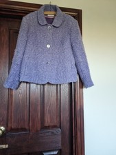 Donegal Design  Purple Boucle  Wool Mix Jacket Size 18