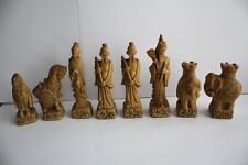 Mandarin Themed Chess Set by Berkeley (cream and red, no board)