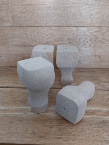 Wooden furniture legs feet - 4x,