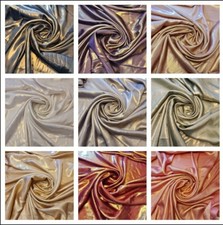 Shimmer Foil Satin Fabric Drape Flow Dress Decor Craft Material 58" By Meter
