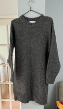 Primark Dark Grey Jumper Dress, Long Sleeved - S