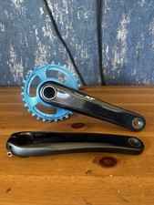 SHIMANO DEORE XT FC-M8120 CRANKSET  - Blue & Black 32T BURGTEC CHAINRING - 175mm