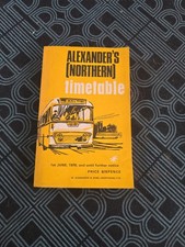 1970 Alexander’s Northern Bus Timetable Summer Edition with Fold-Out Route Map