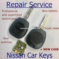 REPAIR SERVICE for Nissan X-Trail Almera Tino 2 button remote key refurbishment