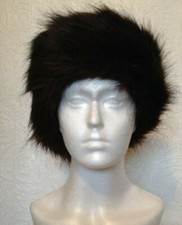 MOIRA C  DARK BROWN FAUX FUR CHI CHI HEAD MUFF HEADBAND HAT