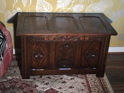 Oak ottoman antique - ottoman,