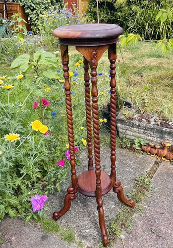 Vintage tall mahogany barley - tall,