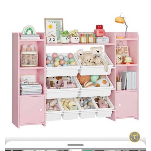 Toy storage unit white kids - storage,
