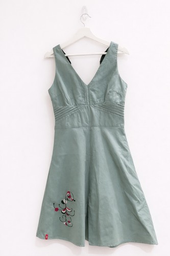 Skunkfunk sage green mididress - skunkfunk,