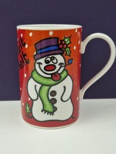 DUNOON SAINSBURY'S  JANE BROOKSHAW ? SNOWMAN stoneware mug
