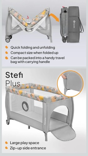 Stefi plus travel cot and - plus,