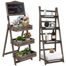 3/4 Tier Wooden Ladder Shelf
