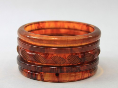Bakelite bangle stack set - bangle,